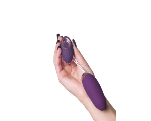 Фиолетовое виброяйцо с имитацией фрикций Bumpy