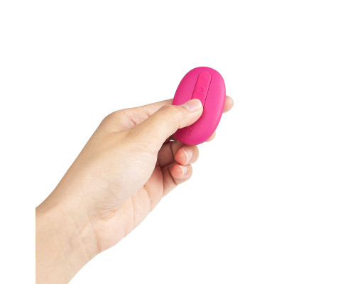 Сливово-розовое виброяйцо Elva с пультом ДУ