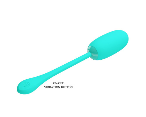 Бирюзовое перезаряжаемое виброяйцо Julius