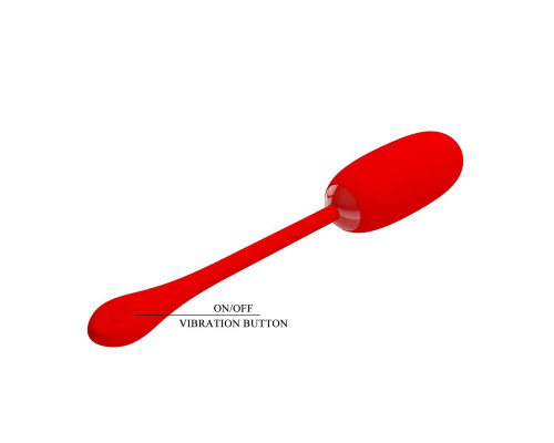 Красное перезаряжаемое виброяйцо Julius