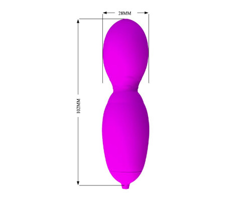 Лиловое виброяйцо с вращающейся головкой Vega