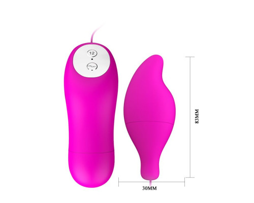 Лиловое виброяйцо Pleasure Shell в форме капли