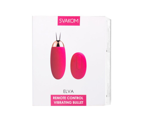 Сливово-розовое виброяйцо Elva с пультом ДУ