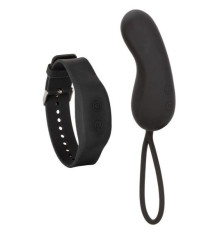 Черное виброяйцо с браслетом-пультом Wristband Remote Curve