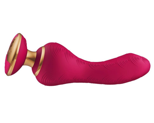 Малиновый вибростимулятор SANYA - 18,5 см.
