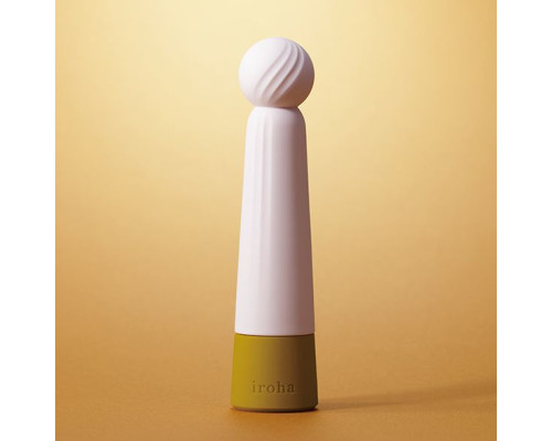 Нежно-розовый вибратор с шаровидной мягкой головкой IROHA Rin Kogane - 14,8 см.