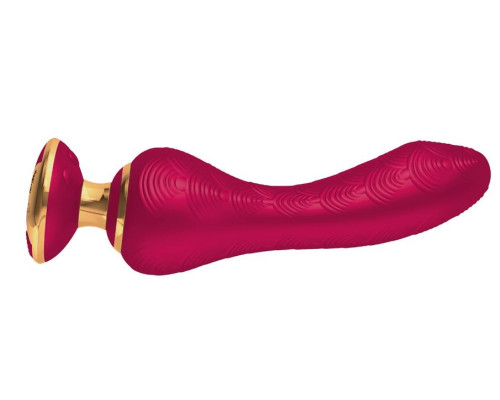 Малиновый вибростимулятор SANYA - 18,5 см.