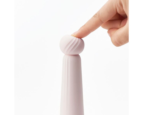 Нежно-розовый вибратор с шаровидной мягкой головкой IROHA Rin Kogane - 14,8 см.