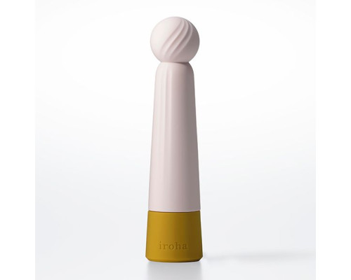 Нежно-розовый вибратор с шаровидной мягкой головкой IROHA Rin Kogane - 14,8 см.