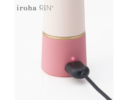 Нежно-розовый вибратор с шаровидной мягкой головкой IROHA Rin+ Sango - 16 см.