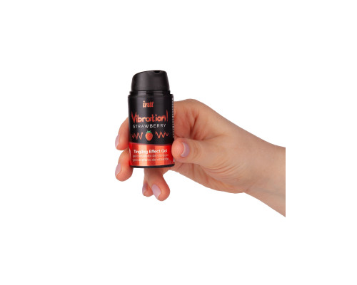 Жидкий интимный гель с эффектом вибрации Vibration! Strawberry - 15 мл.