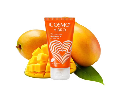 Возбуждающий интимный гель Cosmo Vibro с ароматом манго - 50 гр.