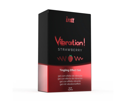 Жидкий интимный гель с эффектом вибрации Vibration! Strawberry - 15 мл.