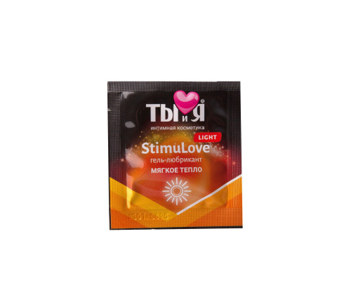Разогревающий гель-лубрикант Stimulove Light в одноразовой упаковке - 4 гр.