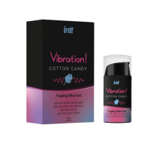 Жидкий вибратор Vibration Cotton Candy с ароматом сахарной ваты - 15 мл.