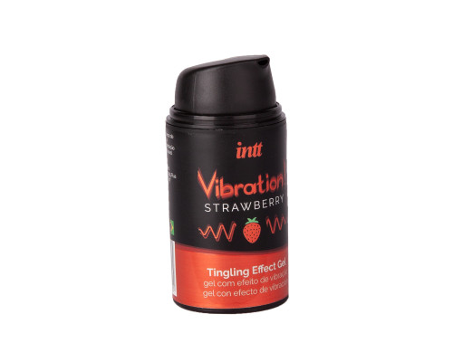 Жидкий интимный гель с эффектом вибрации Vibration! Strawberry - 15 мл.