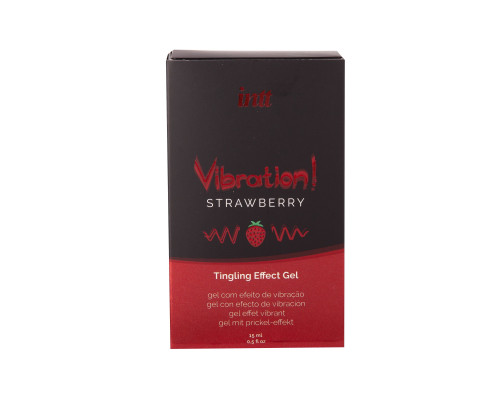 Жидкий интимный гель с эффектом вибрации Vibration! Strawberry - 15 мл.