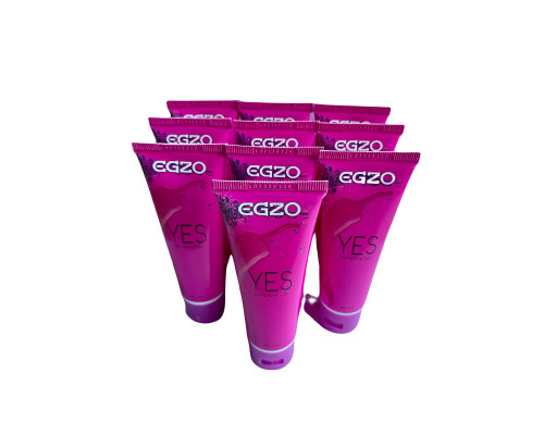 Набор из 10 согревающих лубрикантов на водной основе Egzo Yes (по 50 мл.)