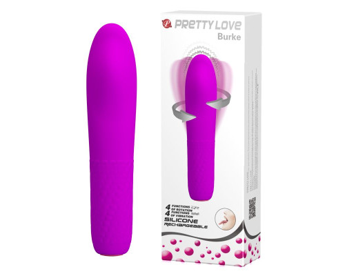 Лиловый вибратор-ротатор Burke - 16 см.