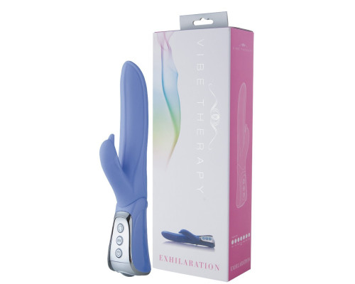 Голубой вибратор VIBE THERAPY EXHILARATION - 23,5 см.
