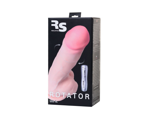 Телесный реалистичный вибратор-ротатор Ulric - 24 см.