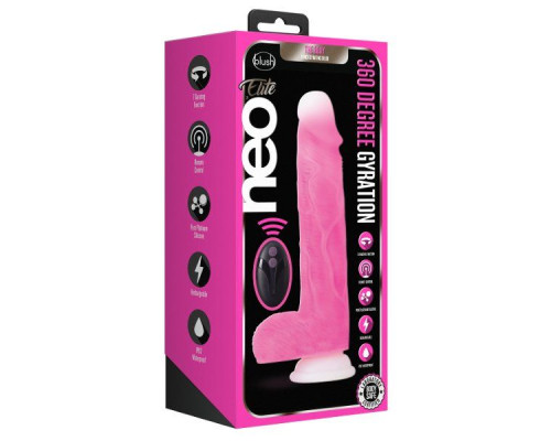 Розовый ротатор-реалистик Roxy 8 Inch Gyrating Dildo - 21,6 см.