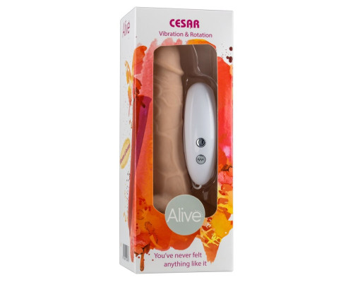 Телесный вибратор-ротатор на присоске Cesar Vibrator   Rotator - 17,5 см.