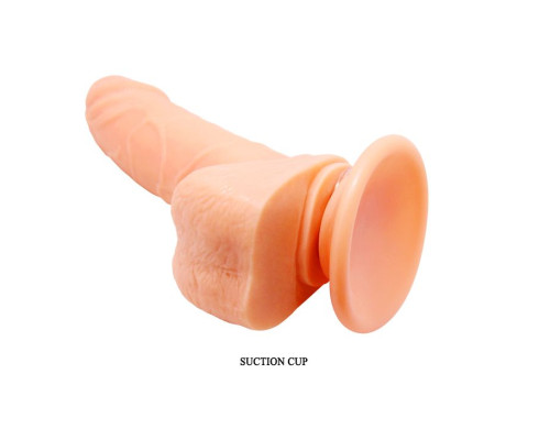 Телесный вибратор-ротатор Mark - 15 см.