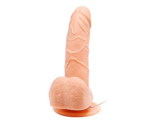 Телесный вибратор-ротатор Mark - 15 см.