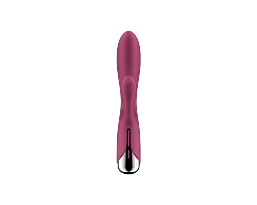 Малиновый вибратор-кролик Spinning Rabbit 1 с ротацией - 20 см.
