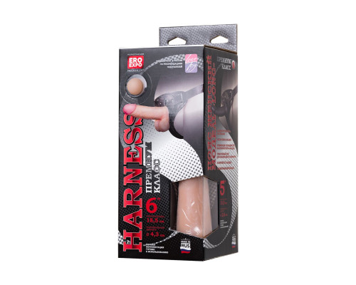 Кожаный пояс харнесс премиум класса WOMAN LONG(S) с 3 насадками