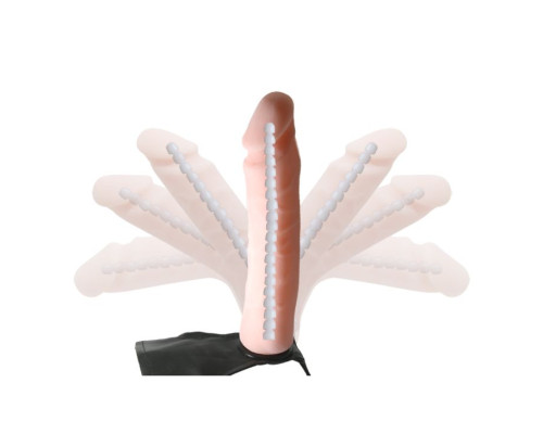 Гибкий фаллоимитатор-реалистик на трусиках Ultra Passionate Harness - 21,5 см.