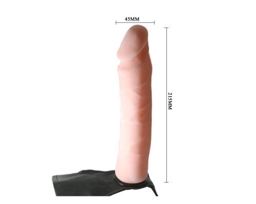 Гибкий фаллоимитатор-реалистик на трусиках Ultra Passionate Harness - 21,5 см.