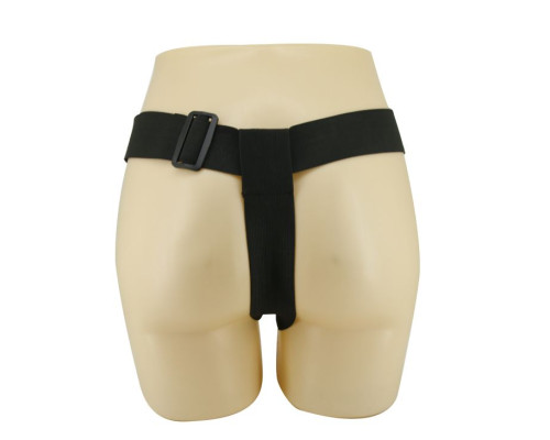 Страпон на эластичных ремнях Ultra Harness Les Dildo - 15 см.