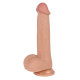Телесный реалистичный фаллоимитатор REAL с трусиками для страпона - 23 см.
