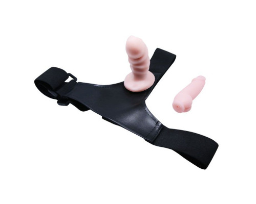 Страпон Jessica с двумя фаллическими насадками - 10 и 10,5 см.