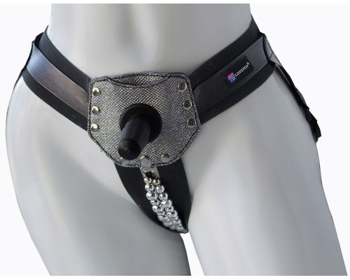 Пояс-трусики с насадкой Glamour Silver - 15,5 см.