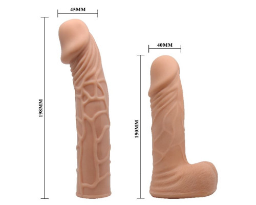 Страпон на ремешках с двумя насадками