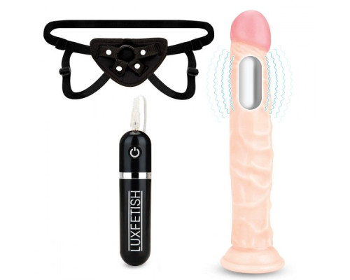 Регулируемые трусики с вибрирующей насадкой - 21 см.