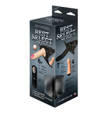 Черный женский пояс BEST SELECT с 3 насадками и вибрацией
