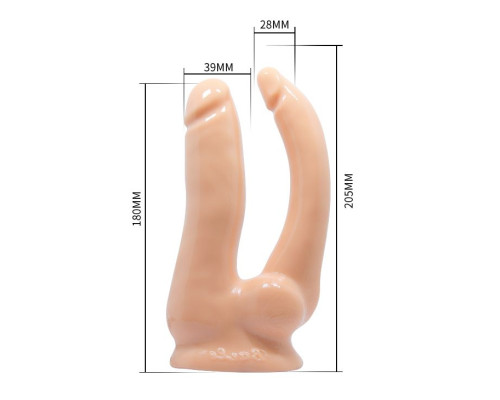 Страпон с двумя фаллосами и вибрацией