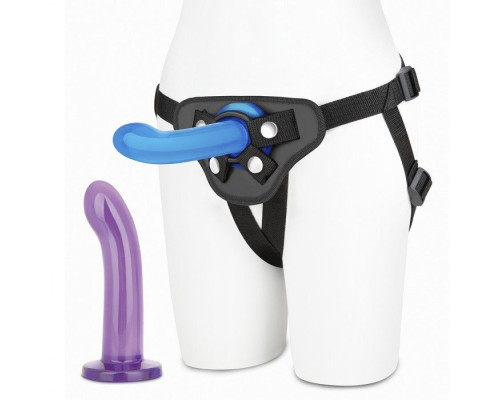 Страпон унисекс Beginners Strap-On с 2 насадками - 15 и 13 см.
