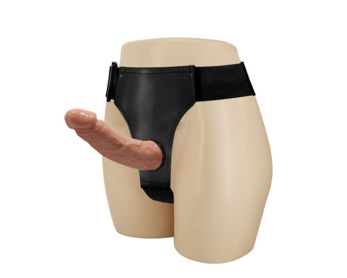 Женский страпон с 2 отростками - внешним и внутренним