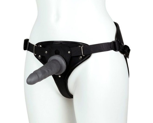 Женский пояс-трусики c 2 насадками и вагинальной пробкой WOMAN LONG