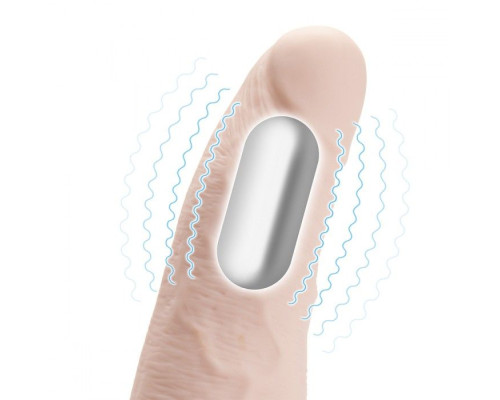 Телесный перезаряжаемый вибрострапон - 18 см.