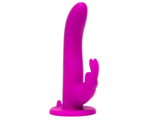 Лиловый страпон Rechargeable Vibrating Strap-On Harness Set - 17,6 см.