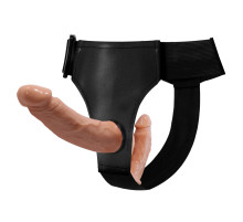 Женский страпон с 2 отростками - внешним и внутренним