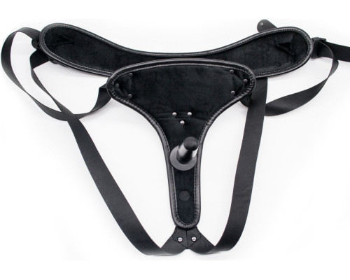 Реалистичный страпон Woman Midi с вагинальной пробкой - 19 см.