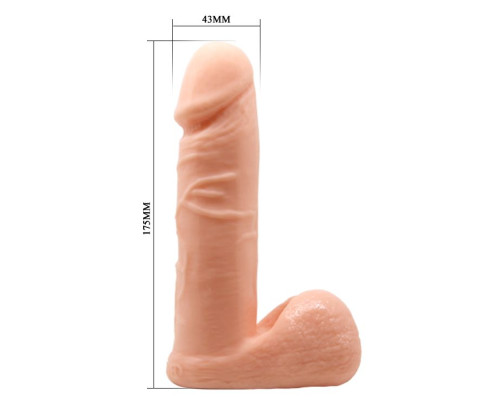 Реалистичный фаллоимитатор на трусиках - 17,5 см.