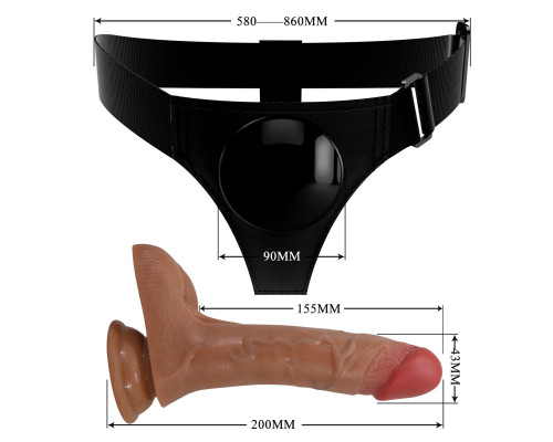 Женский страпон с вибрацией и эффектом эякуляции Oher